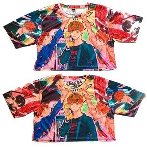Manga Anime Cartoon Graphics Crop Top Shirt